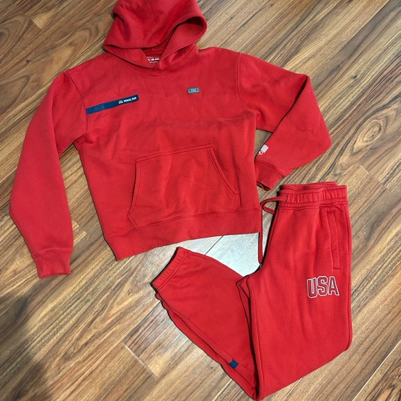 Figs Pants - Figs USA red sweatpants and hoodie medical team Olympics size small